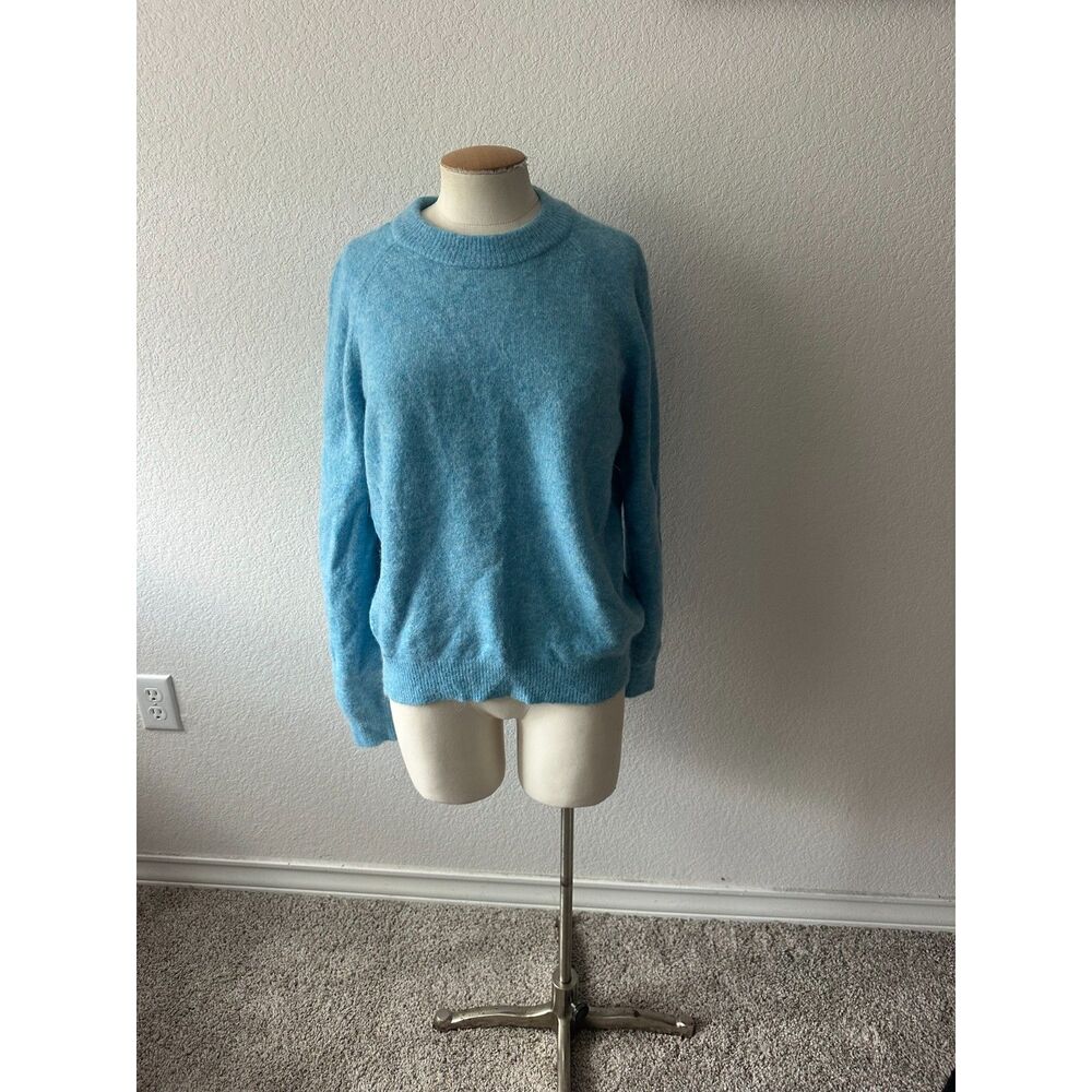 ZARA Women's Wool/Alpaca Blue Sweater